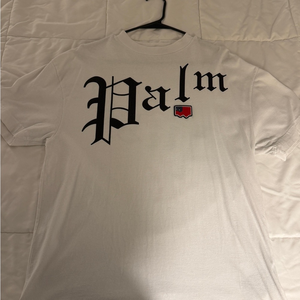 Palm Angels White Short Sleeve Tee